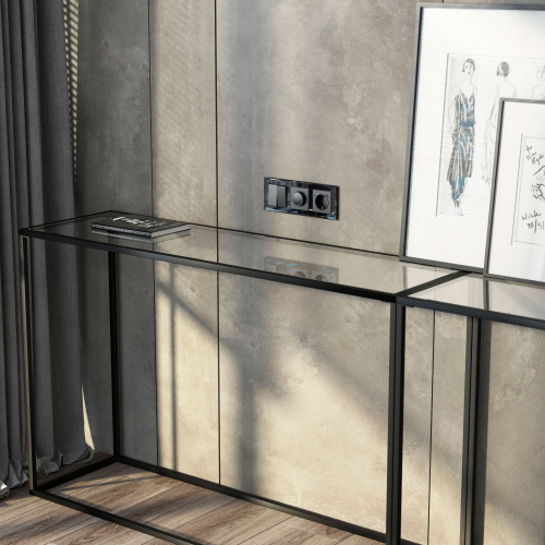 Рамка из стекла на 3 поста Diamant черный W0031208 фото 5 Рамка из стекла на 3 поста Diamant черный W0031208 фото 5