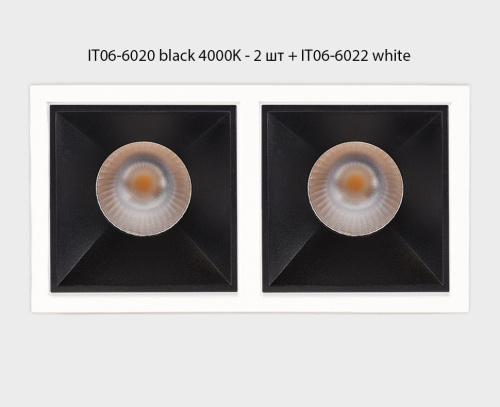 IT06-6020 black 4000K - 2 шт. + IT06-6022 black светильник встраиваемый фото 2 IT06-6020 black 4000K - 2 шт. + IT06-6022 black светильник встраиваемый фото 2