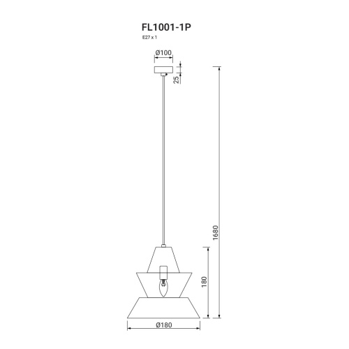 Подвесной светильник Nobleza FL1001-1P фото 2