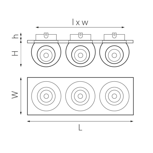 Комплект из светильника и рамки Lightstar Intero Ball (217536+217064+217064+217064) i536646464 фото 2