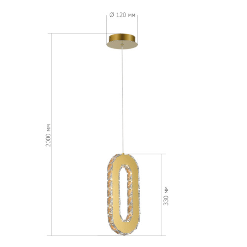 SL6506.203.01 Светильник подвесной ST-Luce Золотистый/Золотистый, Прозрачный LED 1*9W 3000K ALLUNGO фото 2