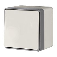 Выключатель одноклавишный влагозащищенный Gallant слоновая кость W5010203