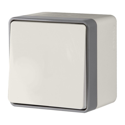 Выключатель одноклавишный влагозащищенный Gallant слоновая кость W5010203