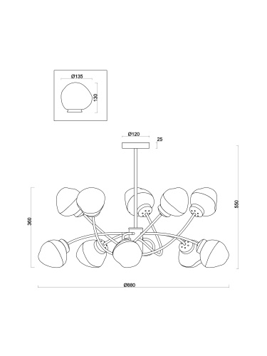 Люстра Freya FR8017PL-10MG фото 3