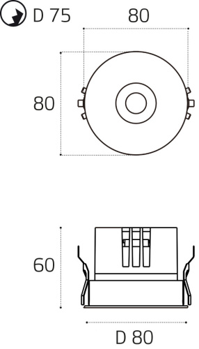 IT014-0208 gold светильник встраиваемый влагозащищенный фото 2