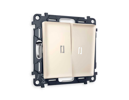 Комплект механизма 2-кл выключателя AMBRELLA VOLT с подсветкой 5600K ALFA Бежевый матовый QUANT (AP3240, VM115, G14W) MA324015 Комплект механизма 2-кл выключателя AMBRELLA VOLT с подсветкой 5600K ALFA Бежевый матовый QUANT (AP3240, VM115, G14W) MA324015