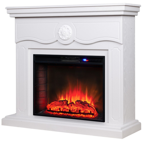 Электрокамин RealFlame Raffaele 25,5 WT белый белый с очагом Sparta 25,5 LED фото 2