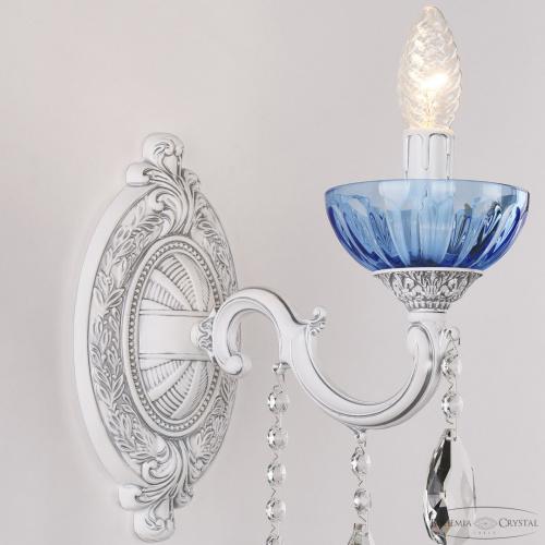 Бра с хрустальными подвесками AL7801B10/1/175 B WMN P Aquamarine/M-1H Bohemia Ivele Crystal (Богемия Ивеле Кристалл) фото 3