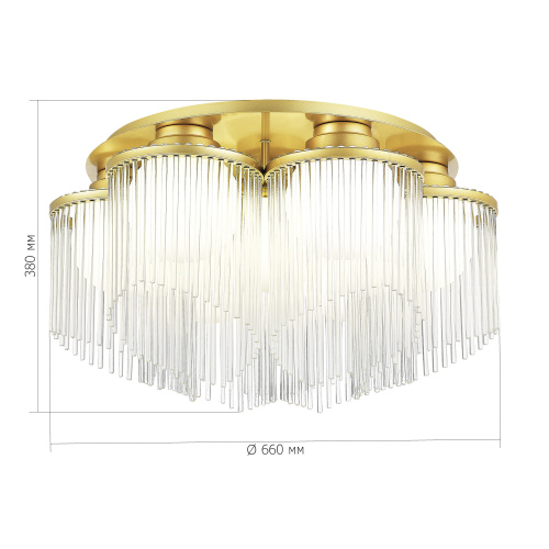 SL1511.202.07 Люстра потолочная ST-Luce Золотистый/Белый E27 7*60W ALLEGRO фото 2 SL1511.202.07 Люстра потолочная ST-Luce Золотистый/Белый E27 7*60W ALLEGRO фото 2