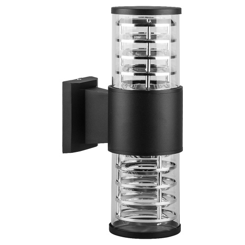 Светильник садово-парковый Feron DH0802, на стену вверх/вниз,  E27 230V, черный фото 5