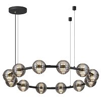 5041/120L L-VISION ODL24 533 черн./золото/дымчатый/металл/стеко Люстра LED 120W 4000К 9364Лм TRONI