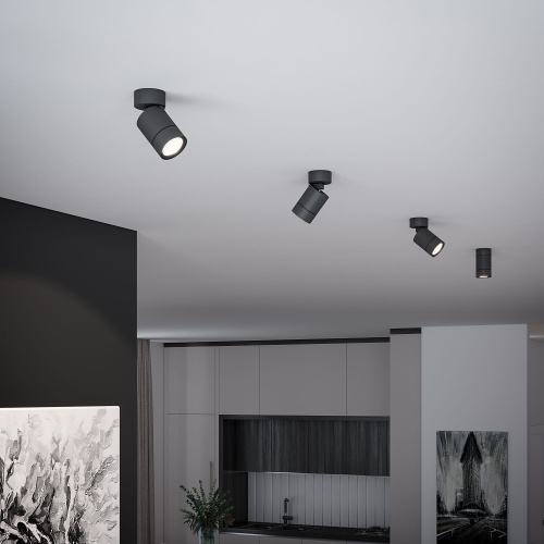 Светильник накладной поворотный Niro GU10 черный 25013/01 фото 3