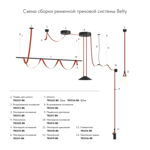 Трековый светильник Denkirs BELTY ROD | БЕЛТИ РОД TR5536-BK фото 6 Трековый светильник Denkirs BELTY ROD | БЕЛТИ РОД TR5536-BK фото 6