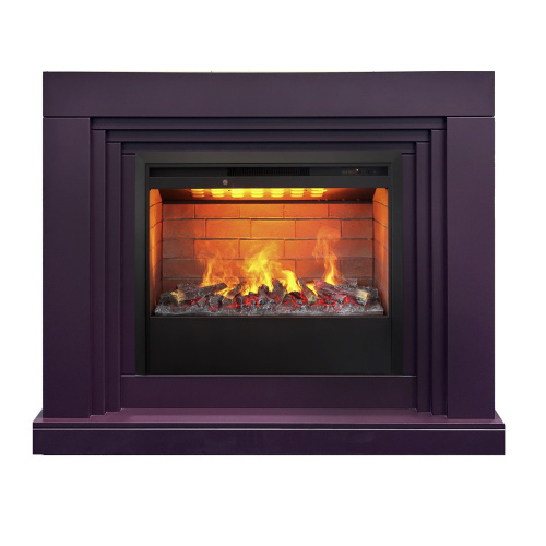 Электрокамин RealFlame Stanley 26 Plum сливовый с очагом 3D Helios 26 Электрокамин RealFlame Stanley 26 Plum сливовый с очагом 3D Helios 26