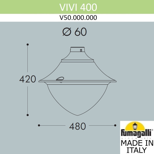 Fumagalli Уличный фонарь на столб FUMAGALLI VIVI V50.000.000.LXD6L фото 2 Fumagalli Уличный фонарь на столб FUMAGALLI VIVI V50.000.000.LXD6L фото 2