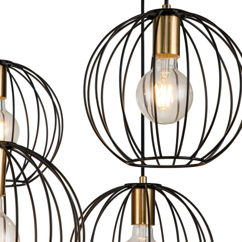 Подвесной светильник Escada 10176/6 E27*60W Black/Brass фото 3 Подвесной светильник Escada 10176/6 E27*60W Black/Brass фото 3