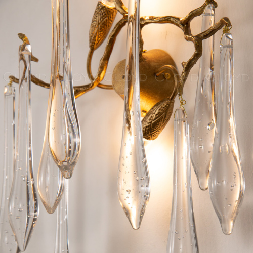 Бра Cloyd SURINAM W2 / выс. 55 см - латунь - бесцвет. стекло (арт.20282)