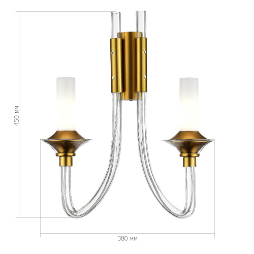 SL1241.201.02 Бра ST-Luce Золотистый/Белый E14 2*40W VETRANO фото 2 SL1241.201.02 Бра ST-Luce Золотистый/Белый E14 2*40W VETRANO фото 2
