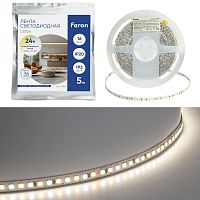 Лента светодиодная 192SMD(2835)/м 16Вт/м 24V 5000*8*1.44мм 3000К+6500K, IP20, LS504