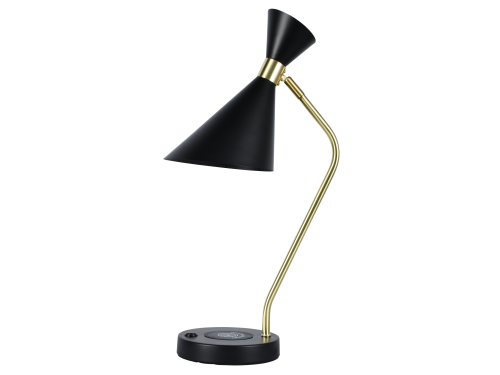 Настольная лампа черная E27 беспроводная зарядка 50см Zortes DESKLIGHT ZRS.1066.04 фото 4 Настольная лампа черная E27 беспроводная зарядка 50см Zortes DESKLIGHT ZRS.1066.04 фото 4