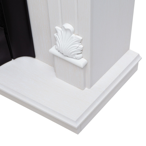 Электрокамин RealFlame Ottawa WT белое золото с очагом Fobos Lux Black фото 6