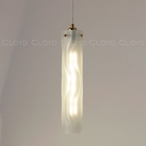 Подвесной светильник Cloyd ICEBERG-A P1 / Ø8 см - латунь - белое матовое стекло (арт.11643)