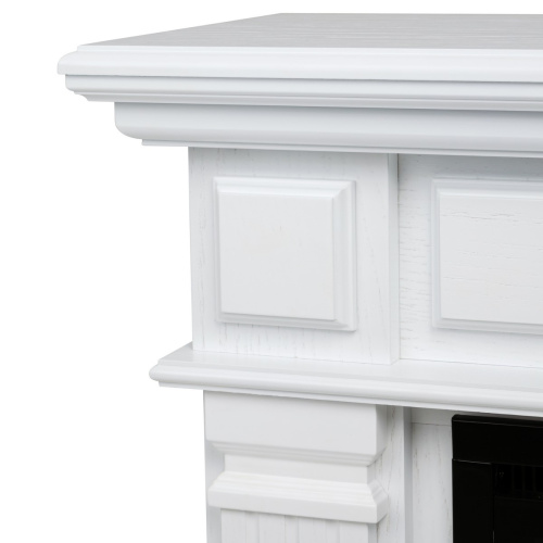 Каминокомплект ISLANDIA/СКАНДИ Белый дуб с очагом Электроочаг SAPHIR/САПФИР 50 фото 4