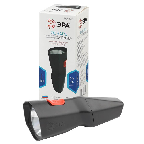 Ручной светодиодный фонарь ЭРА аккумуляторный 145х61 40 лм MA-501 Б0033770 фото 7