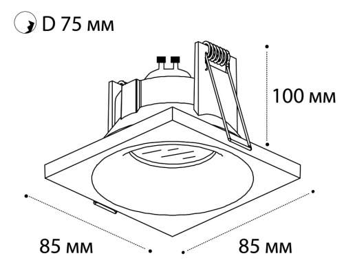 IT07-7011 white светильник встраиваемый влагозащищенный фото 2