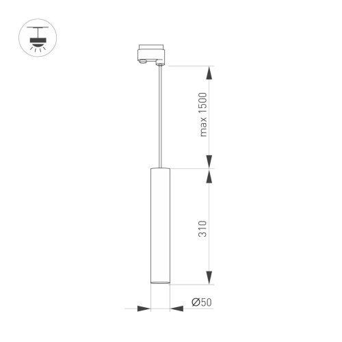 Трековый светодиодный светильник Arlight LGD-Pipe-Track-Hang-4TR-R50-9W Warm3000 037419 фото 2 Трековый светодиодный светильник Arlight LGD-Pipe-Track-Hang-4TR-R50-9W Warm3000 037419 фото 2