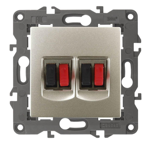 Аудиорозетка двойная ЭРА Elegance 14-3112-04 Б0034329 Аудиорозетка двойная ЭРА Elegance 14-3112-04 Б0034329