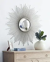 Серебряное зеркало-солнце "Брук"