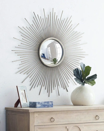 Серебряное зеркало-солнце "Брук"