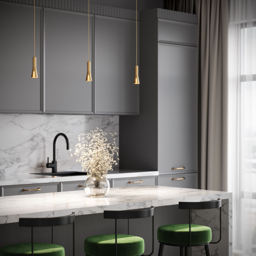 Светильник подвесной светодиодный Pino 5W 4000K золотой 50311 LED фото 5