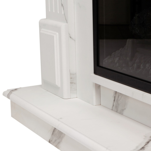 Каминокомплект CAROLINA/БОСТОН Мрамор Каррара с очагом Электроочаг KENDAL/КЕНДАЛ 24 фото 7