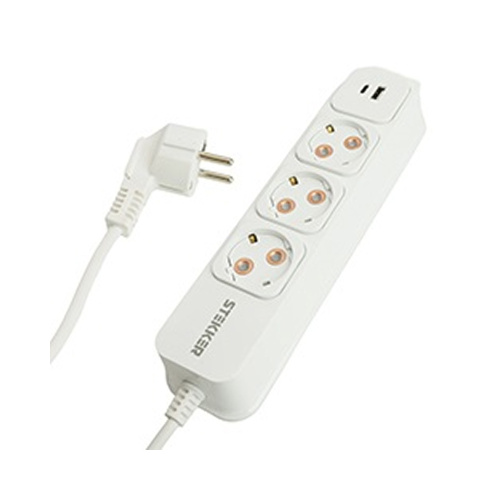 Удлинитель 3-местный с/з STEKKER HM20-31-03 3x1мм2, 3м, 250В, 16А, USB A+C, Click Tap, HM20-31-03, белый+глянцевый золотой Удлинитель 3-местный с/з STEKKER HM20-31-03 3x1мм2, 3м, 250В, 16А, USB A+C, Click Tap, HM20-31-03, белый+глянцевый золотой