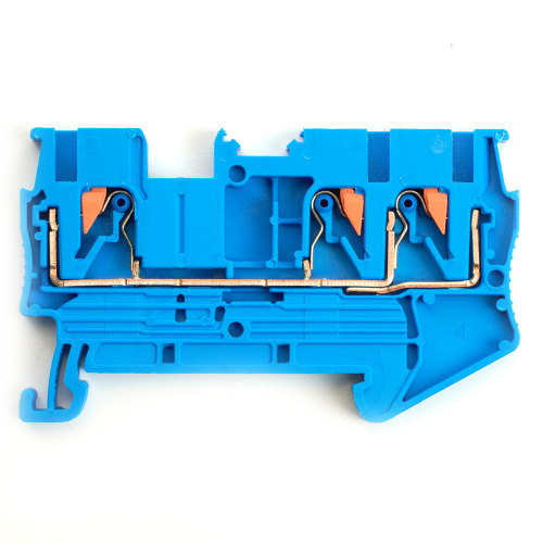 Зажим пружинный, 3-проводной проходной ЗНИ - 2,5 , JXB PT 2.5  TW, синий LD573-2-25 фото 6