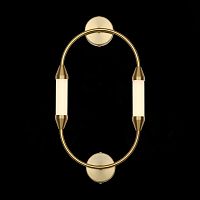 SL6004.301.02 Бра ST-Luce Латунь/Белый LED 2*4W 3000K OLBIA