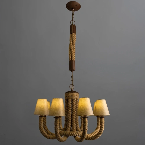Подвесная люстра Arte Lamp CORDA A8958LM-8BR фото 2 Подвесная люстра Arte Lamp CORDA A8958LM-8BR фото 2