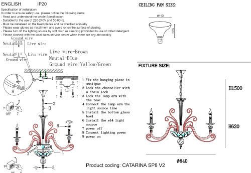 Crystal Lux Люстра Crystal Lux CATARINA SP8 V2 GOLD/TRANSPARENT-COGNAC фото 2 Crystal Lux Люстра Crystal Lux CATARINA SP8 V2 GOLD/TRANSPARENT-COGNAC фото 2