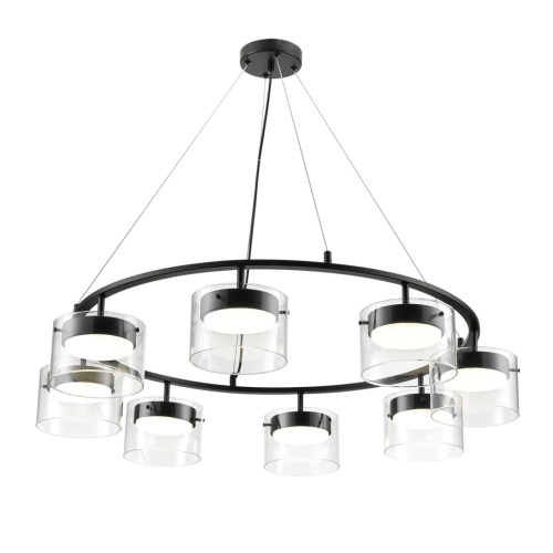 8232/8 COMFI LN26 230 черный/прозрачный, металл/стекло Светильник подвесной LED GX70 8*10W 220V NATALINA фото 6 8232/8 COMFI LN26 230 черный/прозрачный, металл/стекло Светильник подвесной LED GX70 8*10W 220V NATALINA фото 6
