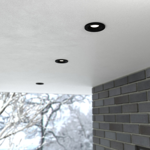 Встраиваемый точечный светильник IP54 35126/U черный фото 3