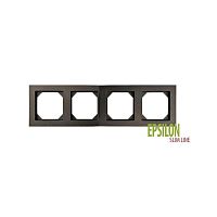 Рамка 4-постовая Liregus Epsilon антрацит 28-1204
