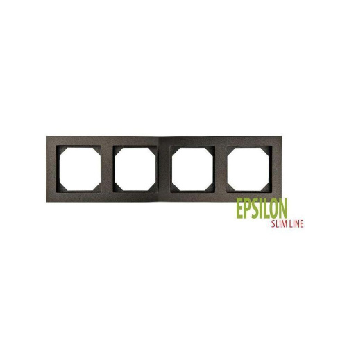 Рамка 4-постовая Liregus Epsilon антрацит 28-1204