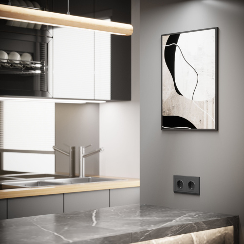 Рамка из поликарбоната на 2 поста Stark графит матовый W0021864 фото 2 Рамка из поликарбоната на 2 поста Stark графит матовый W0021864 фото 2