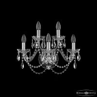 Бра хрустальные 1402B/3+2/160 Ni Bohemia Ivele Crystal (Богемия Ивеле Кристалл)