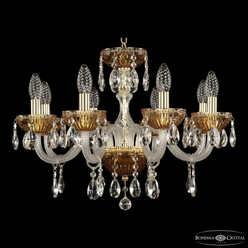Люстра 5417/8/195 G Amber/M-1G Bohemia Ivele Crystal (Богемия Ивеле Кристалл)