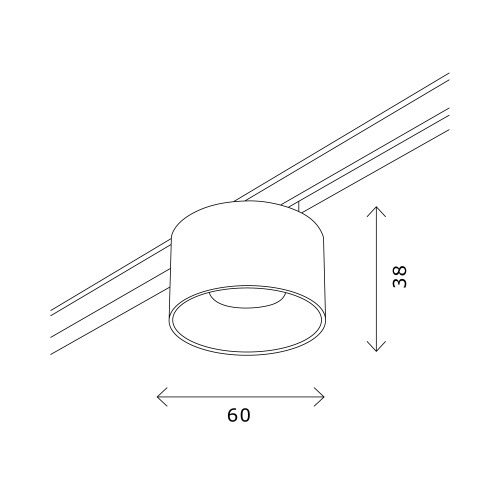 ST669.336.05 Магнитный трековый светильник Латунь LED 1*5W 3000K 350Lm Ra>90 36° IP20 D60xH38 24V SUPER5 фото 2