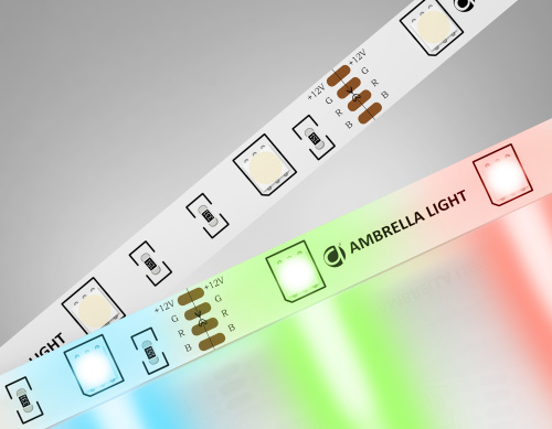 Светодиодная лента 12В 5050 30Led 7.2Вт/м Цветная RGB IP20 5м Светодиодная лента 12В 5050 30Led 7.2Вт/м Цветная RGB IP20 5м