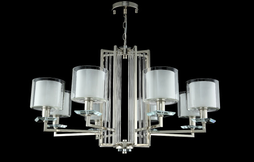 Люстра Crystal Lux NICOLAS SP-PL8 NICKEL/WHITE фото 5